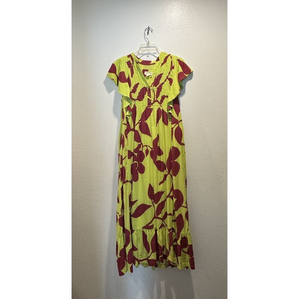 Maeve Anthropologie Size XS Cassandra Maxi Dress Tropical Bright Resort Travel